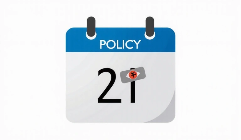 Calendario con una data evidenziata, simboleggiando gli aggiornamenti della policy