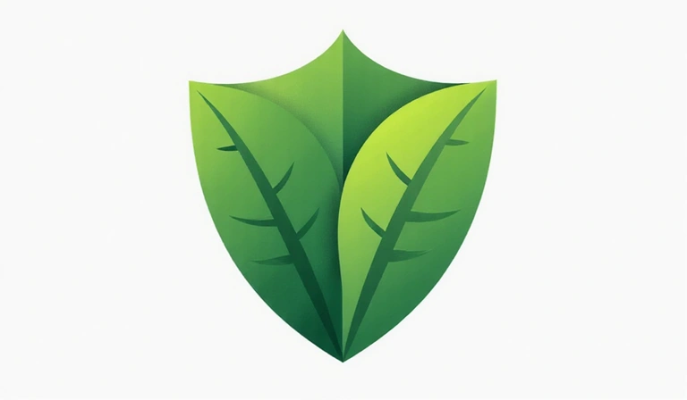 Foglie verdi che simboleggiano la privacy dei dati